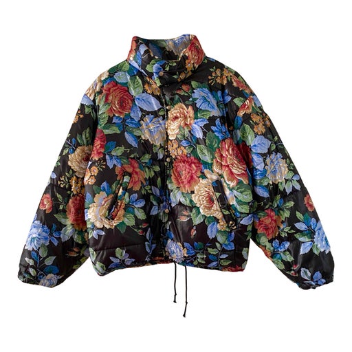 Floral puffer jacket