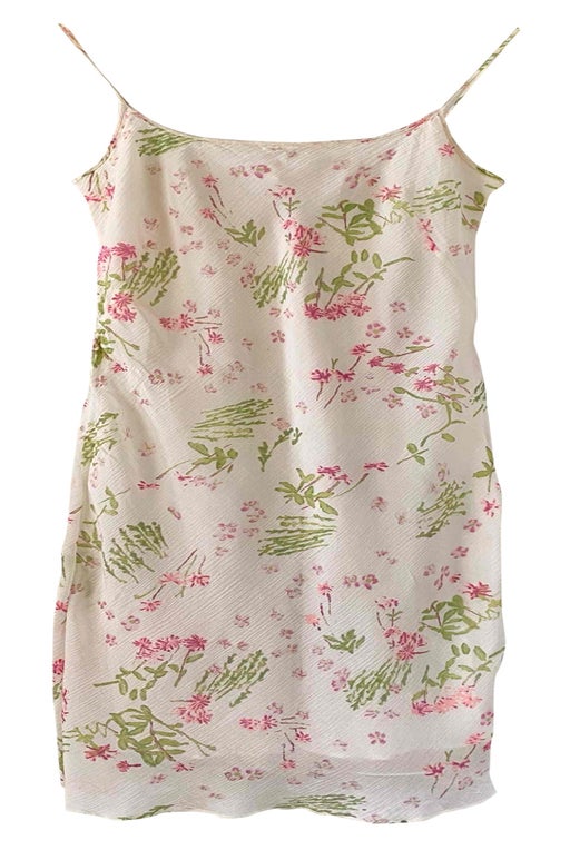 Floral silk and cotton dress