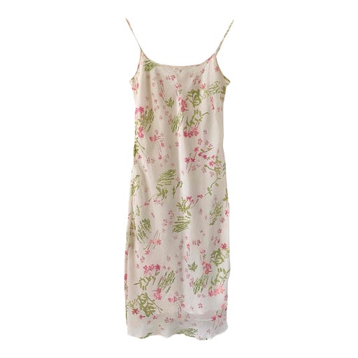 Floral silk and cotton dress