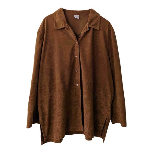 On suede shirt