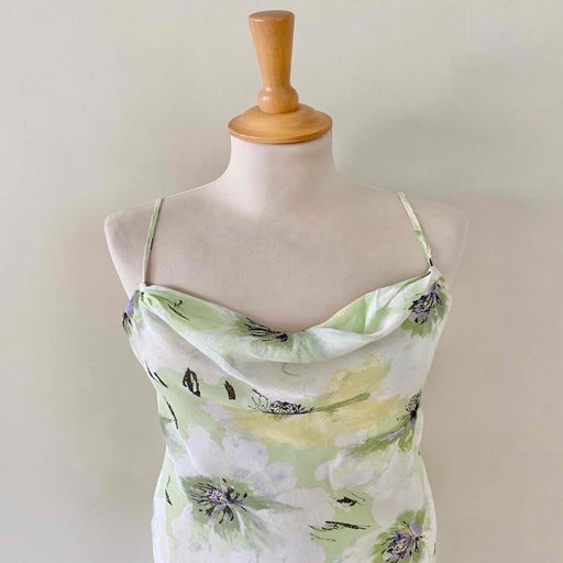 Veil floral midi dress