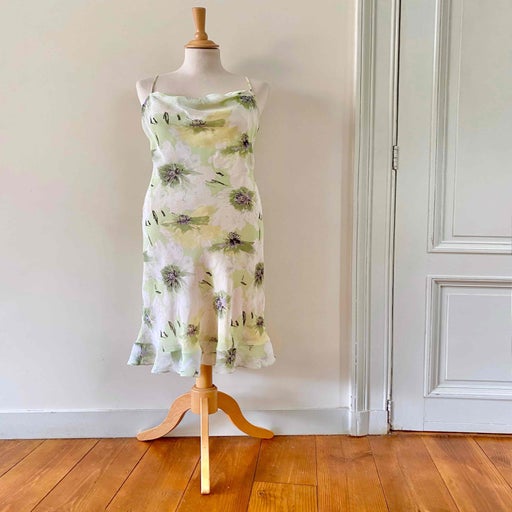 Veil floral midi dress