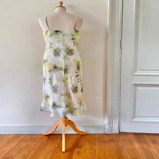 Veil floral midi dress