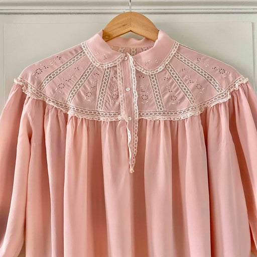 Embroidered silk nightie