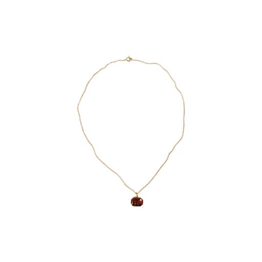 Golden brass pendant necklace