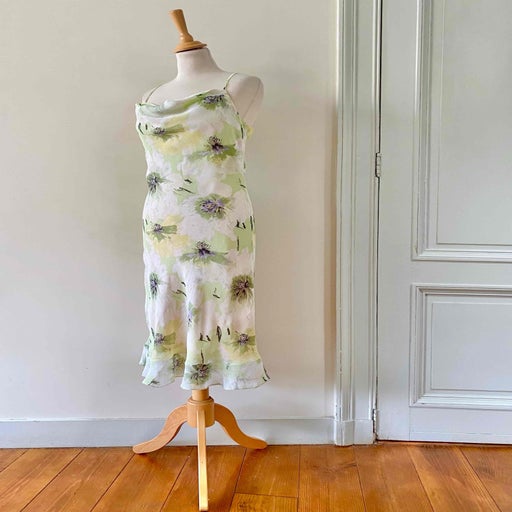 Veil floral midi dress