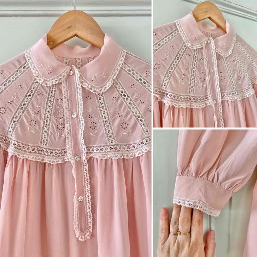 Embroidered silk nightie