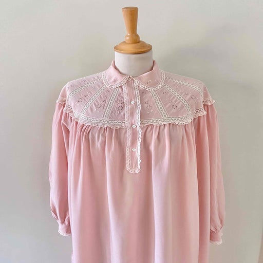 Embroidered silk nightie