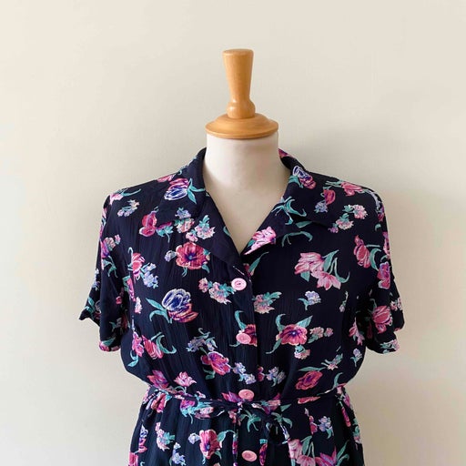 Floral shirt dress