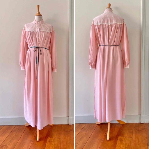 Embroidered silk nightie