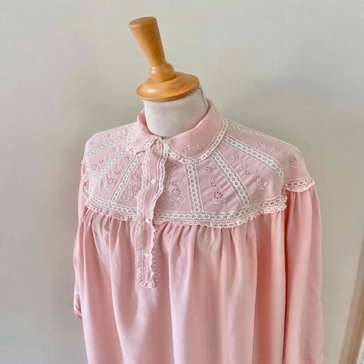 Embroidered silk nightie