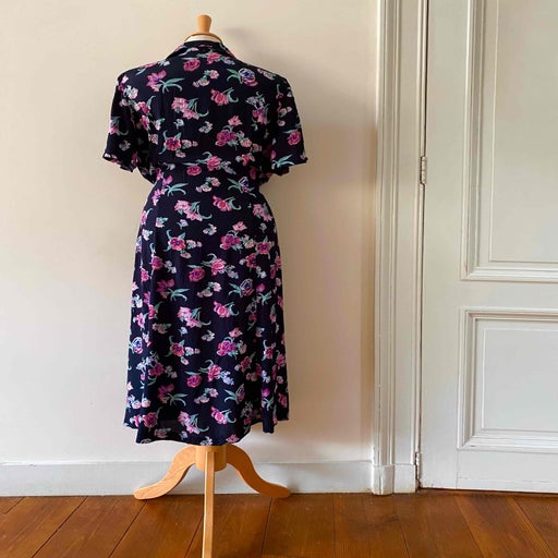 Floral shirt dress