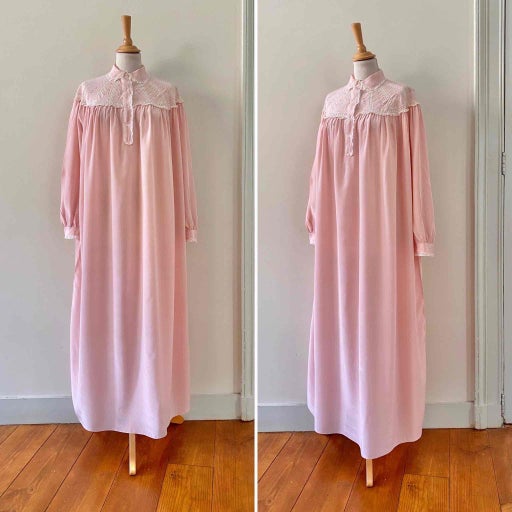 Embroidered silk nightie