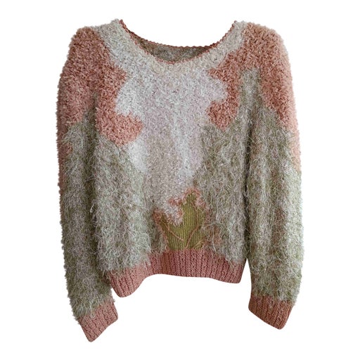 Cropped fluffy sweater