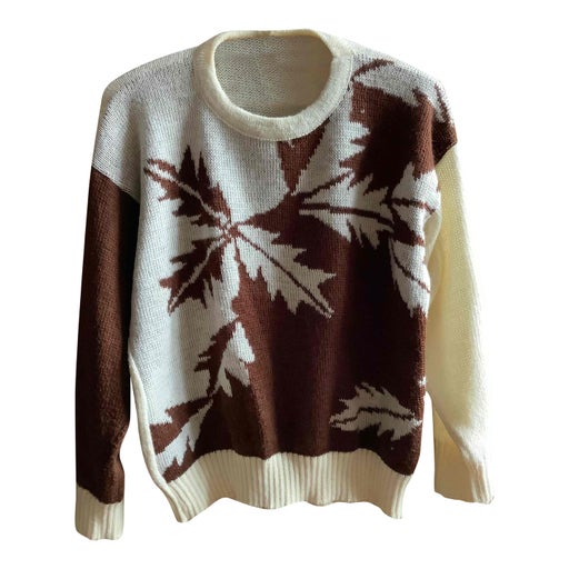 Patterned knit sweater