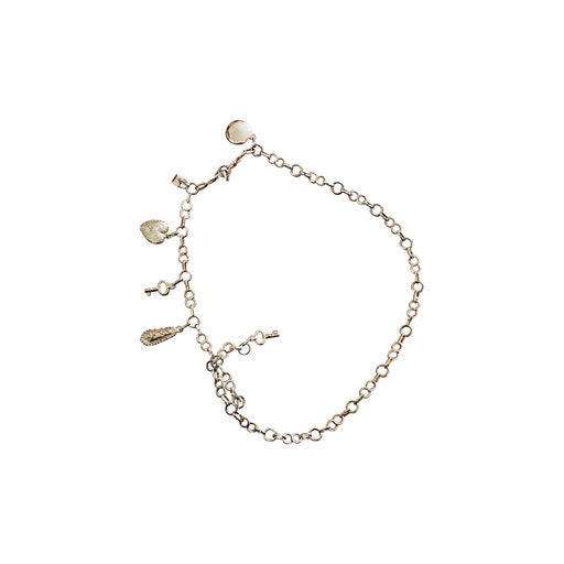 Chain belt with charms