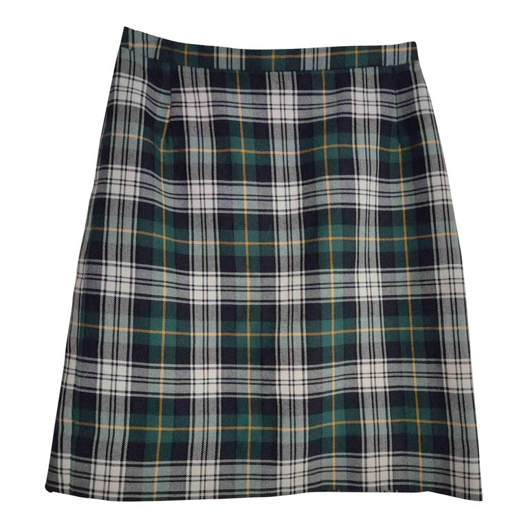 Tartan wool skirt