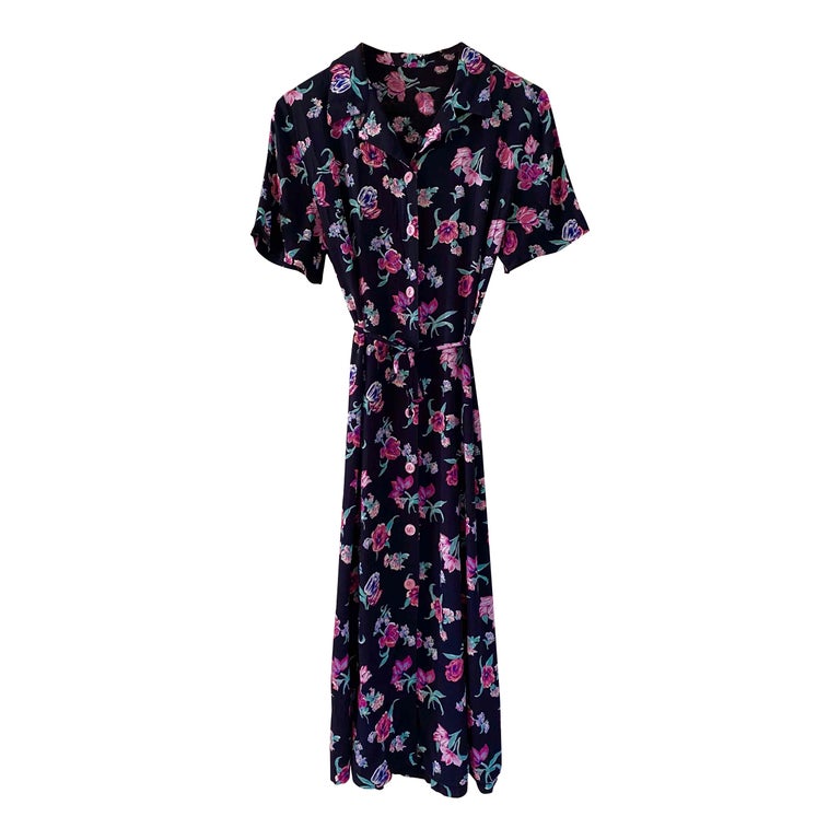 Floral shirt dress