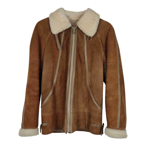 Veste en peau lainée