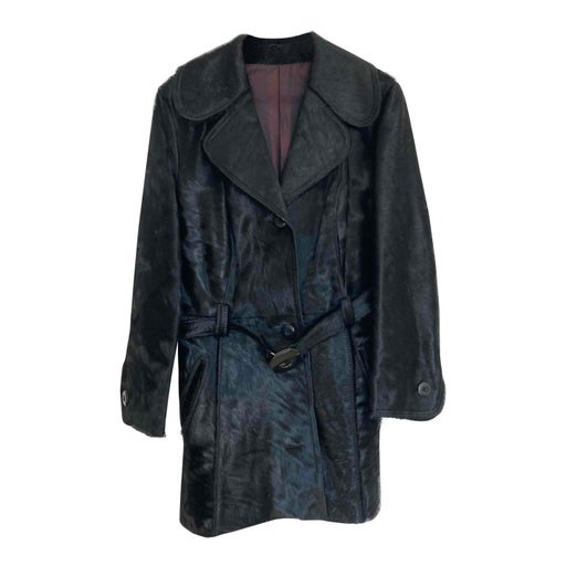 Cowhide trench coat