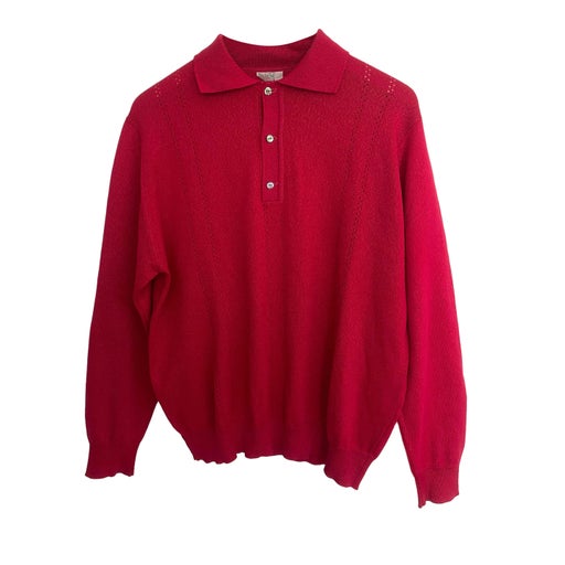 Knit polo neck sweater