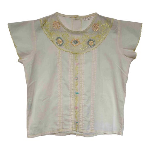 Embroidered cotton blouse