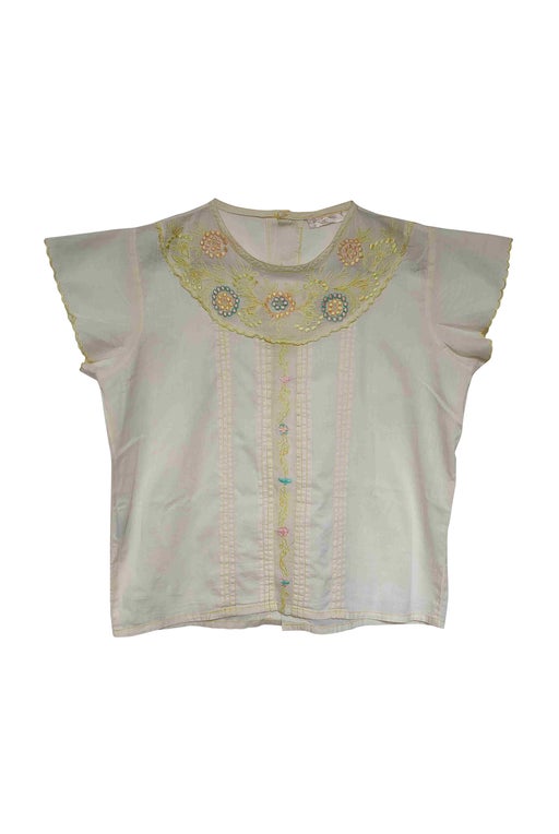 Embroidered cotton blouse