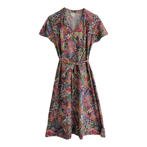 Dress with geometric patterns
