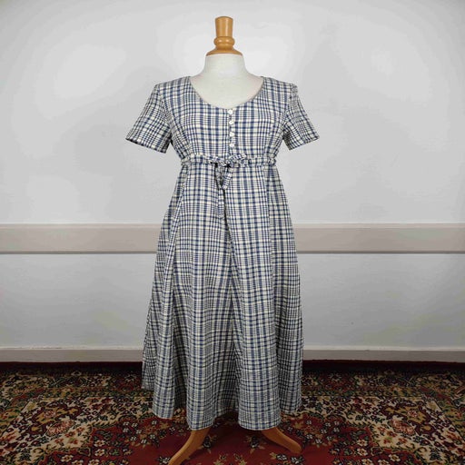 Checked long dress