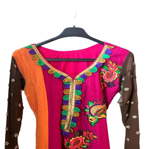 Long patchwork dress