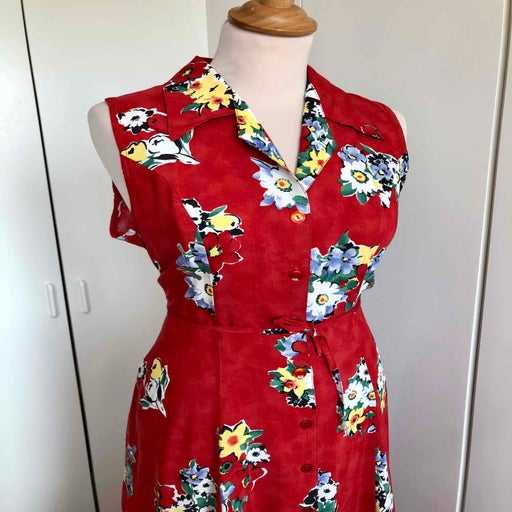 Floral shirt dress