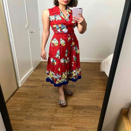 Floral shirt dress