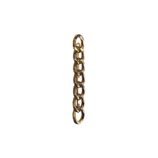 Golden metal brooch