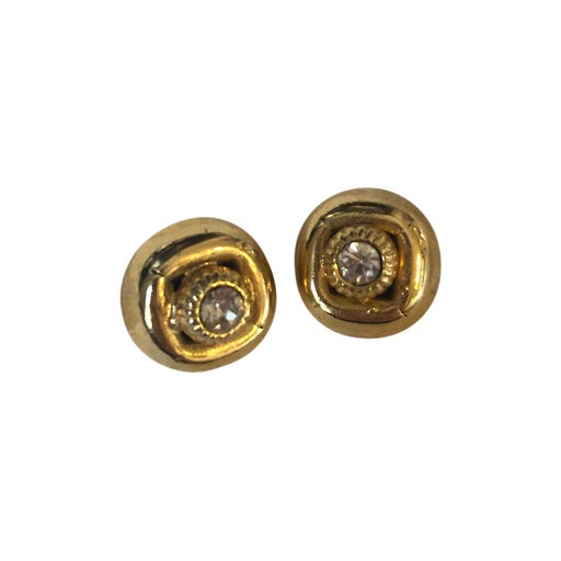 Golden metal earrings