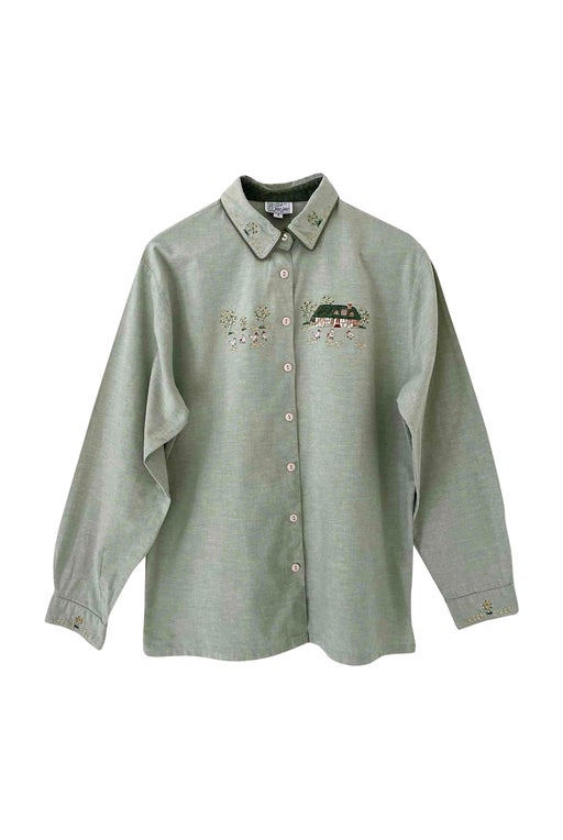 Embroidered cotton shirt
