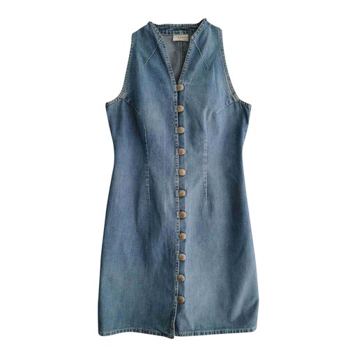 Denim midi dress