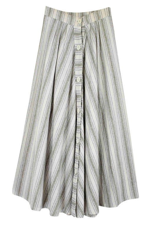 Striped flared skirt
