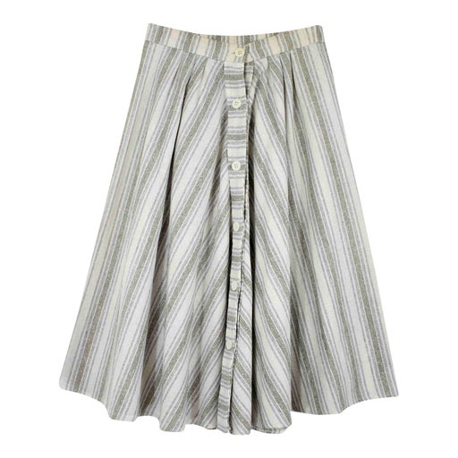 Striped flared skirt