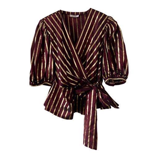 Lurex wrap blouse
