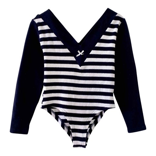 Ribbed sailor bodysuit