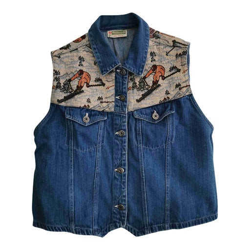 Sleeveless denim vest