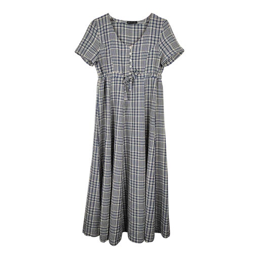 Checked long dress