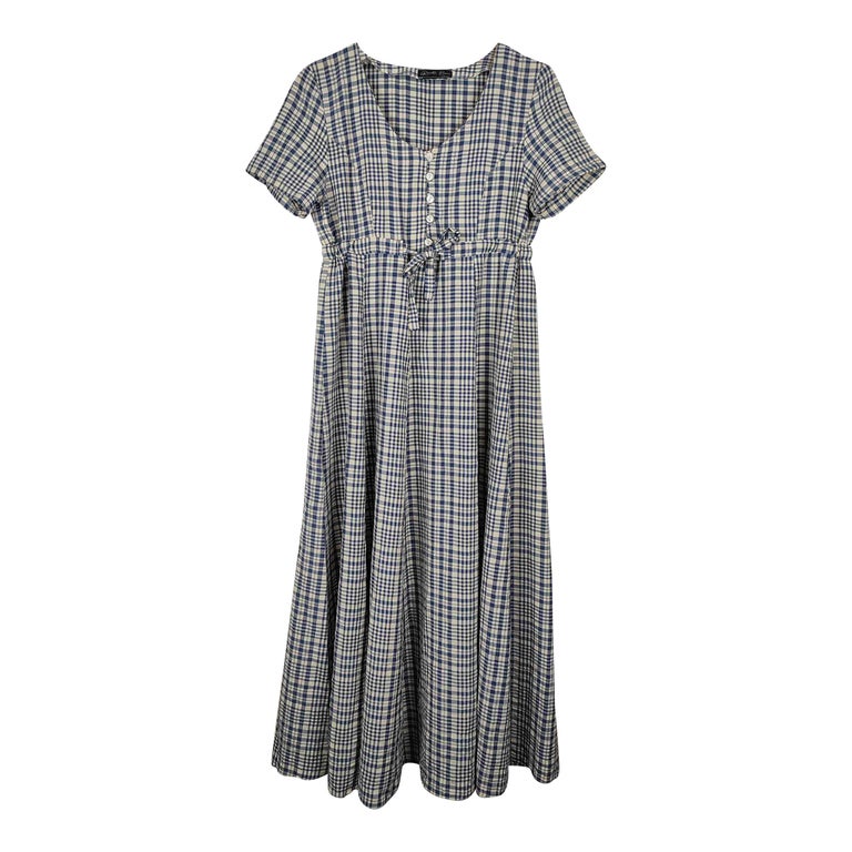 Checked long dress