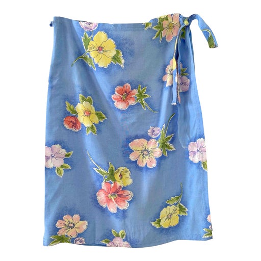 Floral wrap skirt