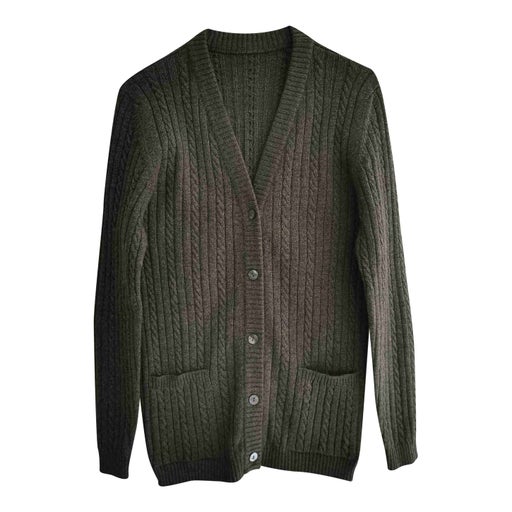 Cardigan torsadé en laine