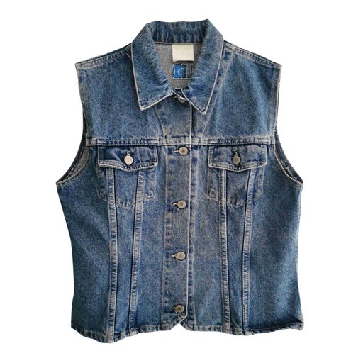 Sleeveless denim vest