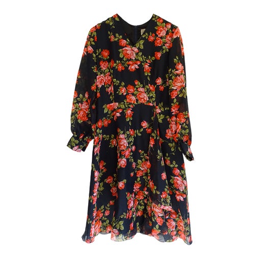 Robe midi à fleurs