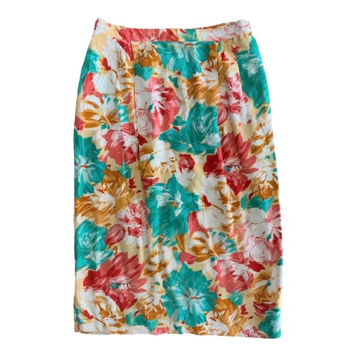 Jupe midi à fleurs