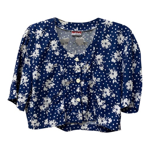 Cotton cropped blouse