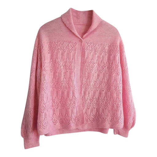Openwork knit cardigan
